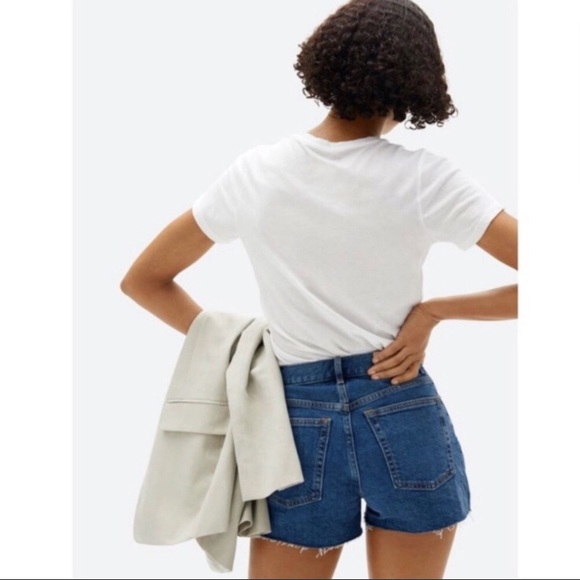 EVERLANE The Cheeky Jean high waisted cutoff jean shorts size 29 - Picture 2 of 16